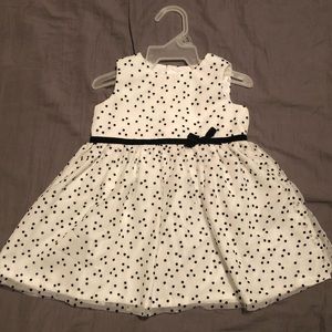 Carters Black & White Polka Dot Dress